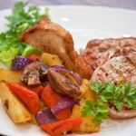 Pork Chops with Roasted Vegetables
